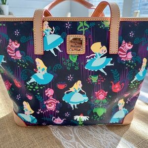 RARE Disney Dooney & Burke Walt Disney Alice in Wonderland Tote Bag